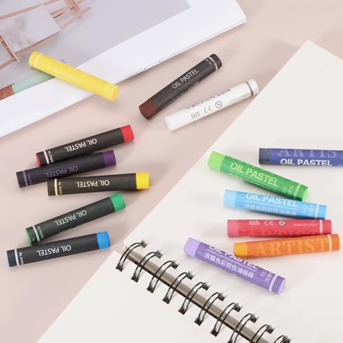 MECCANIXITY Soft Oil Pastels, Oil Pastel Crayons Vibrant Color Blendable Art Supplies for Painting Drawing Blending Painting Artists Beginners Professional(Green, Pack of 16) - color: Green