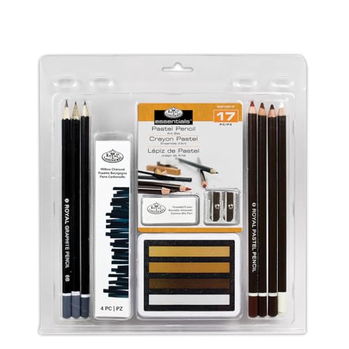 Royal Brush RART-2007 Clamshell Art Sets-Pastel Pencil 17Pc - color: Gray