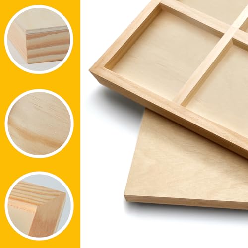2 Pack 24x36'' Unfinished Gallery Birch Wood Canvas Panels | 1 1/2’’ Deep Cradle Boards for Painting, Acrylic Pouring, Art, Burning, Crafts, Epoxy Resin, Laser Engraving Cutting - size: 24*36 2 Pack