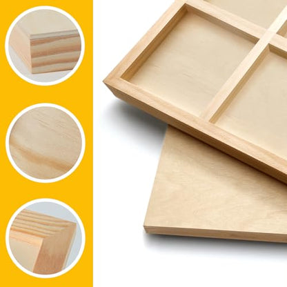 2 Pack 24x36'' Unfinished Gallery Birch Wood Canvas Panels | 1 1/2’’ Deep Cradle Boards for Painting, Acrylic Pouring, Art, Burning, Crafts, Epoxy Resin, Laser Engraving Cutting - size: 24*36 2 Pack