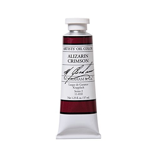 M. Graham Artist Oil Paint Alizarin Crimson 1.25oz/37ml Tube - color: Alizarin Crimson, size: 1.25 Fl Oz (Pack of 1)