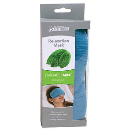 Bed Buddy Aromatherapy Eye Mask with Warm and Cold Therapy for Stress Relief - Microwave-Safe Eye Pillow & Sleep Mask, Blue, Lavender & Mint Scented - color: Lavender/Mint, size: 1 Count (Pack of 1)