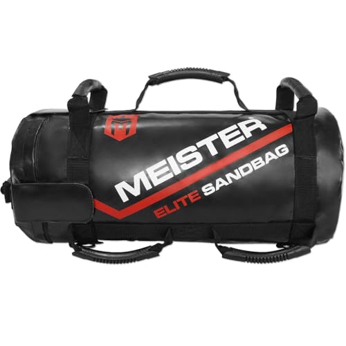 Meister 22.7kg(50파운드) 엘리트 피트니스 샌드백 패키지 탈착식 케틀벨 3개 포함