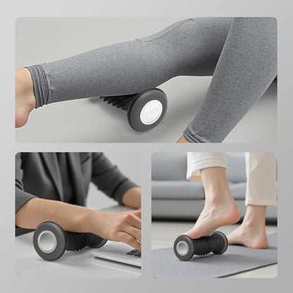 Foot Roller Massager for Plantar Fasciitis Relief, Portable Silent Deep Tissue Massager Tool for Arch and Heel Pain-Black - color: Blak