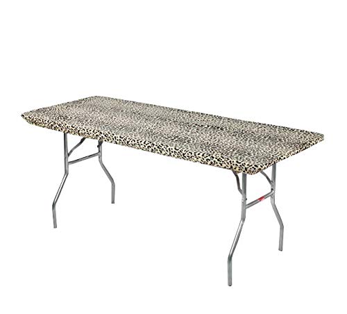 6' Rectangle Plastic Table Covers 30" x 72", Bundle of 5 (Leopard) - color: Leopard
