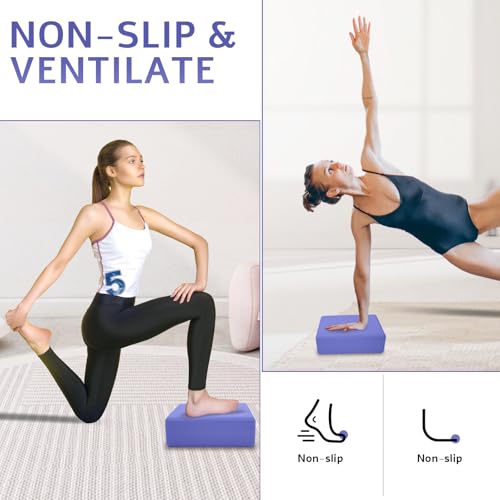 2 Pack Yoga Blocks, Lightweight 3x6x9in Yoga Bricks - color: 2PACK-Purple