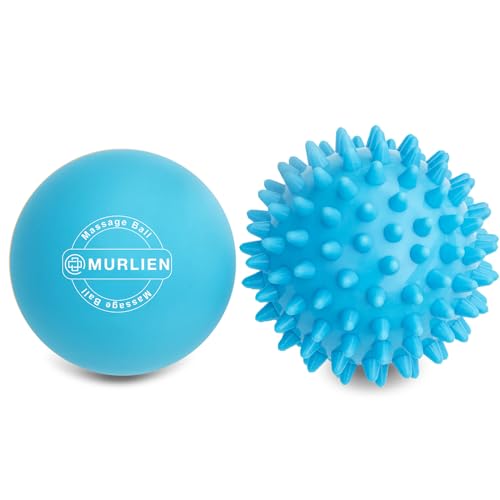 Massage Ball Set, Spiky Ball & Lacrosse Ball for Body Massage, Muscle Relief, Deep Tissue, Myofascial Release, Massager for Neck, Shoulder, Back, Foot or Muscle Tension (Blue) | Muscle Relief, Deep Tissue, Myofascial Release, Massager for Neck, Shoulder,