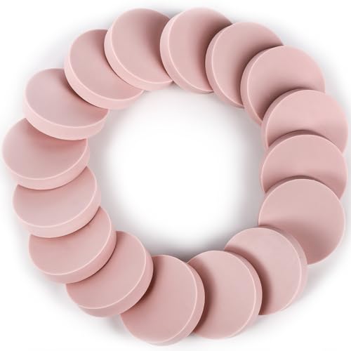 Tosnail 30 Pack 2" Round Rubber Stamp Carving Blocks, Soft Rubber for Craft Project, Great for Beginners and Professional - Pink