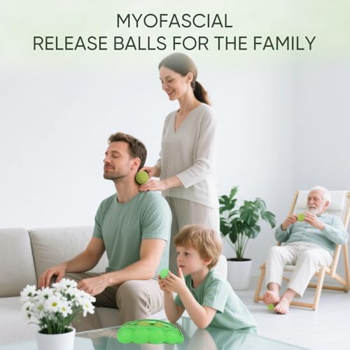 Firm Massage Lacrosse Ball Set, 4 Sizes for Myofascial Release