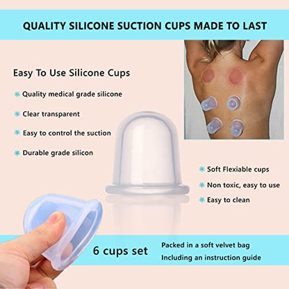 Acupressure Mat & Pillow Set + 8-Piece Silicone Cupping Set