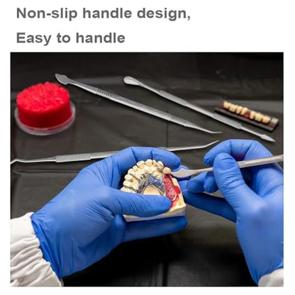 10 PCS Dental Wax Carving Tools Stainless Steel Waxing Modeling Kits | Wax Carvers Set Plaster Knife Metal Clay Sculpting Pottery Sculpture Tools Double Ended Tools