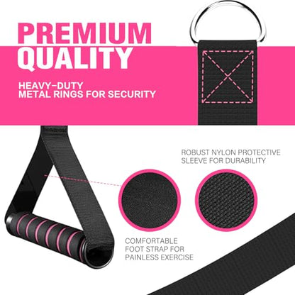 Bbtops Pilates Bar Kit with Resistance Bands,Pilates Bar with Stackable Bands Workout Equipment for Legs,Hip,Waist and Arm,Exercise Fitness Equipment for Women & Men Home Gym Yoga Pilates - color: Hot Pink