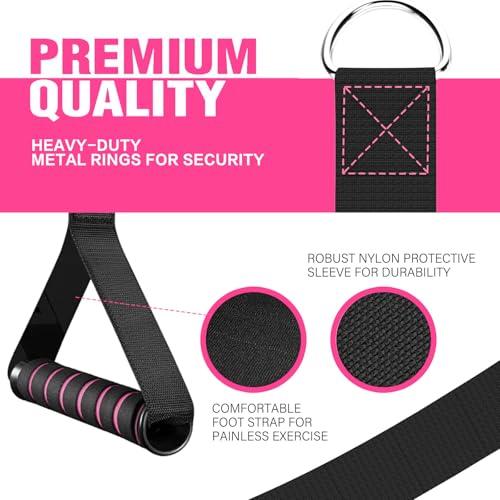 Bbtops Pilates Bar Kit with Resistance Bands,Pilates Bar with Stackable Bands Workout Equipment for Legs,Hip,Waist and Arm,Exercise Fitness Equipment for Women & Men Home Gym Yoga Pilates - color: Hot Pink