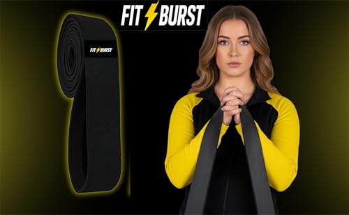 FIT Burst Fabric Resistance Band 76 Inch Extra Long – Resistance Bands for Working Out & Resistance Bands for Physical Therapy, Non-Slip Exercise Band for Men & Women, Stretching & Home Fitness