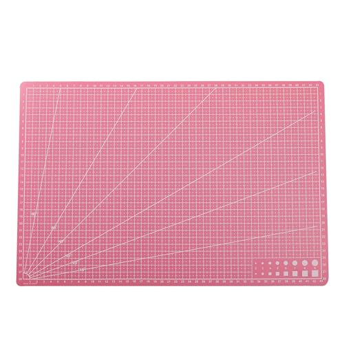 New A3 Double Side Craft Cutting Mat Cutting Board Sewing Pad Artist Carving Tools Handmade Crafts DIY Props (Pink) - color: Pink