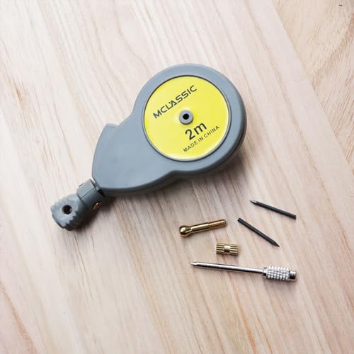Rotape Tape Compass Woodworking, Compass Geometry Tool with 10 Pencil Leads, Drafting Compass for Drawing Circles and Lines