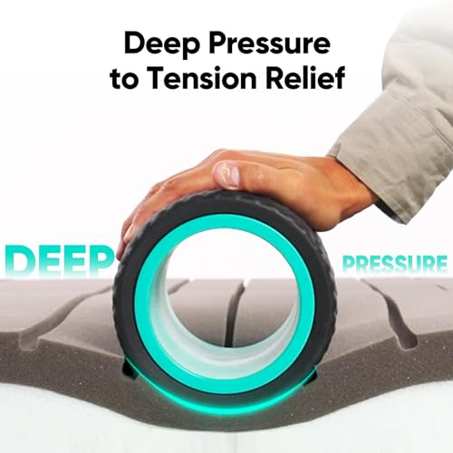 FitBeast Back Roller - Deep Tissue Massage Wheel, Yoga Wheel & Back Stretcher for Pain Relief (6'') - size: 6''