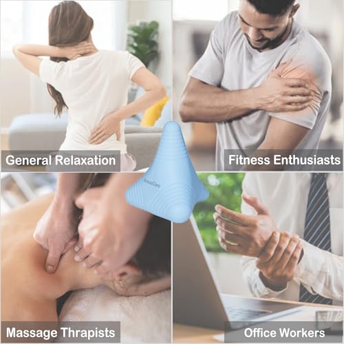 Trigger Point Massage Ball Manual Massager Tool 2.8”×2.9”. Blue - color: Blue
