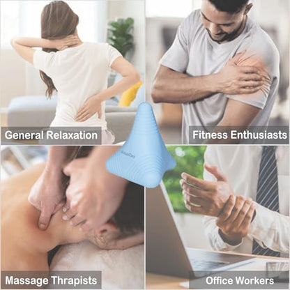 Trigger Point Massage Ball Manual Massager Tool 2.8”×2.9”. Blue - color: Blue