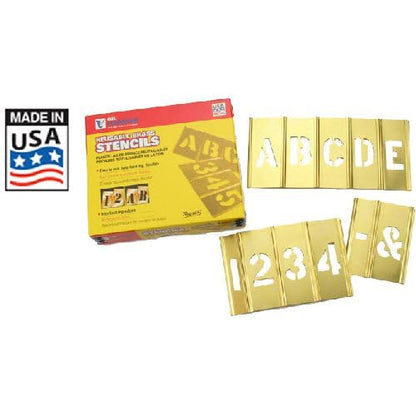 CH Hanson 10071 2" Brass Letters & Numbers Set 45 pc