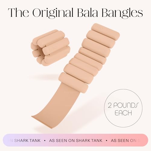 Bala Bangles Wrist & Ankle Weights for Women & Men, Home Gym Equipment | Adjustable Weighted Bands for Arm & Legs Workouts - Pilates, Yoga, Walking, Barre, & Strength Training Exercise - color: Sand, size: 2 LB