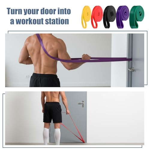 8pcs Pull Up Assistance Bands Set 5pcs Resistance Bands for Men | 2pcs Thin Pull Up Band, Cloth Bag, Gym Exercise Workout Band, Working Out, Stretching, Physical Therapy, Muscle Training