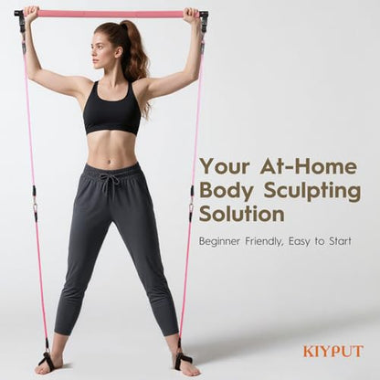 9-Piece At Home Pilates Kit for Beginners & Women | Complete Pilates Equipment Set with Ring, Yoga Ball, Resistance Bands & Pilates Bar