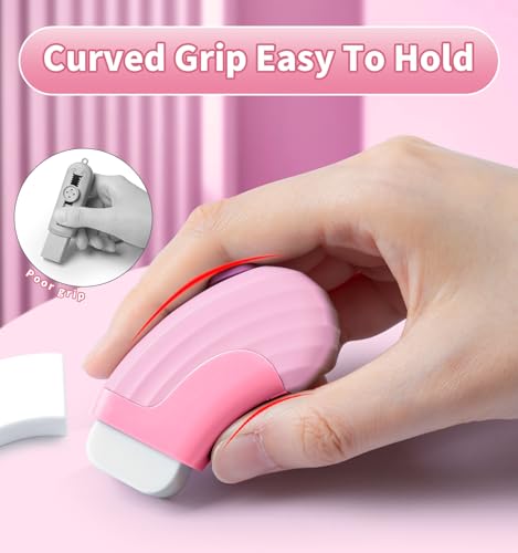4+1 Pack Rubber Erasers Sliding Retractable Eraser - Pink | Large White Erasers with 4 Refill Eraser for School Office Home Supplies Art Drawing, Push Pull Pencil Erasers for Kids Teens - color: Pink