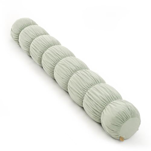 Pat. Pend. Side Sleeper Body Pillow, 59 Inch, Celadon Green | Full body pillow for adults with a removable, washable soft velvet cover; long bolster design for beds and sofas. - color: Celadon Green, size: 59" x 7.87"