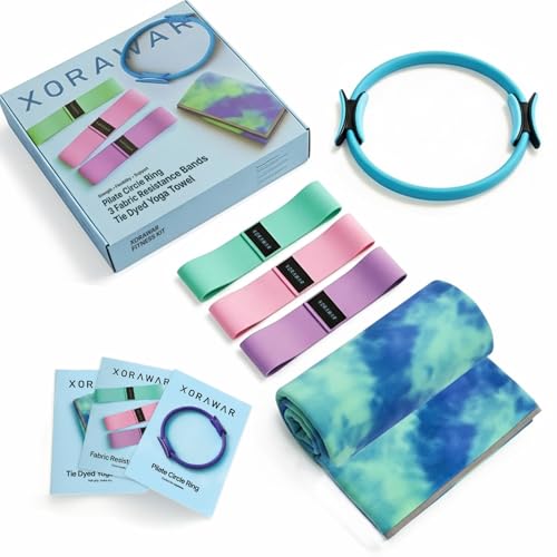 Magic Circle Pilates Ring 14.5'' | Fitness Bands Fabric 3-Levels | Mat Towels for Hot Pilates | Pilates Set, Starter Kit for Women,Yoga Set Equipment, Workout Bands'