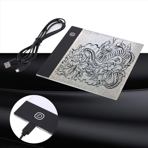Anu Limen A5 LED Tracing Light Box, Adjustable Brightness Light Pad with USB Cable for Artists, Drawing, Sketching, Animation