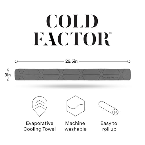 COLD FACTOR Instant PVA 쿨링 타월, 쿨링 넥 랩, 그레이, 3팩 - color: 회색.