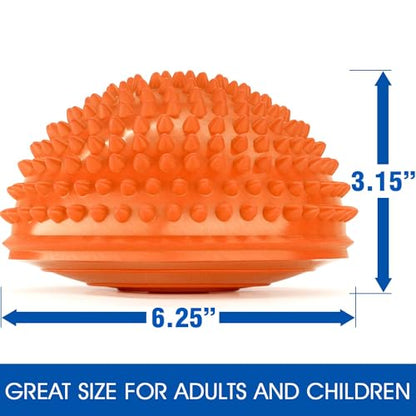 Yes4All Hedgehog Balance Pods for Exercise, Core Body Balancing, Balance Pods for Youth & Adults with Hand Pump - Set of 5 - style: A. Hedgehog - 6pcs
