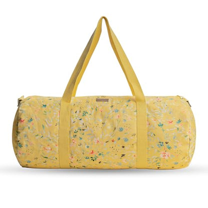 Maison d' Hermine Yoga Mat Duffle Bag Gym Tote Yoga Mat Carry Bag | Cylindrical bag for Woman Men Gifts Adjustable shoulder straps with Drawstring Water Bottle Pocket and zipper pocket - color: Colmar - Yellow, style: Yoga Mat Gym Bag