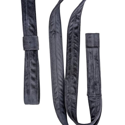 Aerial Straps Velvet Covers with Wrist Lockers, and Carabiners Straps Loop for Aerial Dance,Acrobtic Circus Props - color: Black, size: 9.8FT(3M)