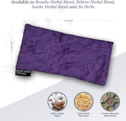 Mother Earth Pillows Therapeutic Eye Pillow (Purple Print - Soothe Herbal Blend) - color: Purple Print - Soothe Herbal Blend
