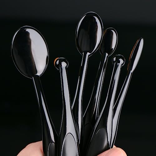 UNIMEIX 6 Pack Blending Brush for Card Making Crafting Ink Blender Brushes Set Tool Paper Background Brush Drawing - color: Brown, size: 6 Pack Brush with round holder