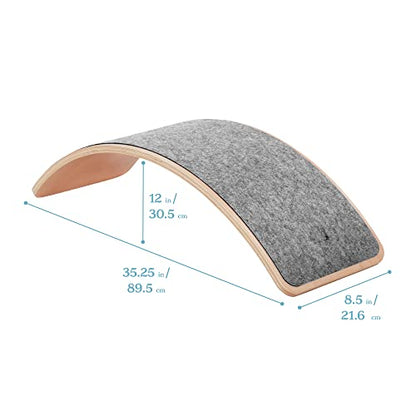 ECR4Kids Balance Board, Montessori Toy, Grey - color: Grey