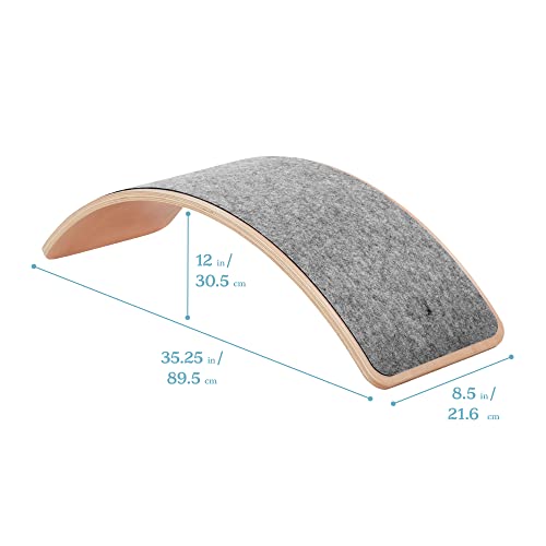 ECR4Kids Balance Board, Montessori Toy, Grey - color: Grey