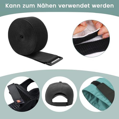2In x 32Ft Cable Straps Heavy Duty With 30 Buckles, Black Hook and Loop Straps, Reusable Cable Ties for Organizer or Storage. - size: 2In x 32Ft