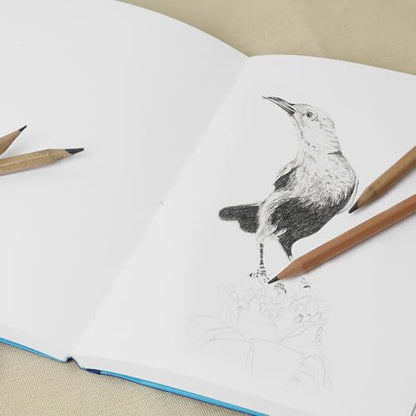 Pro Art Premier Sketch Book Travel 6"x 4" White 74lb Royal Blue 80 Sheets, Sketch Book, Sketchbook, Drawing Pad, Pad, Drawing Paper, Art Book, Paper, Sketchbook for - color: 4x6 Royal Blue