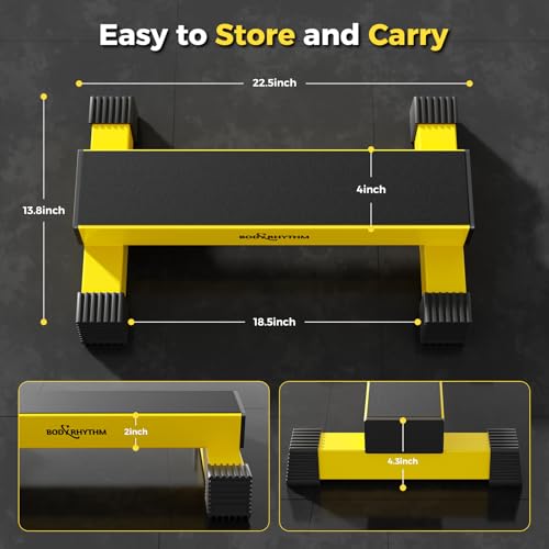 Upgraded Calf Raise Bar for Home Gym Workouts, Standing Calf Raise Machine for Calf Stretching, Squating, Foot Stretching, Anti-Slip Solid Calf Block, Ankle Calf Stretcher. - color: Yellow