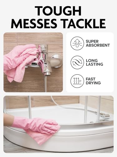 Fantasticlean Microfiber Cleaning Cloth Rolls- 675 Sheets (9 Rolls of Pink) - color: Pink, size: 675 pack