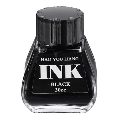 PATIKIL Fountain Pen Ink Black, 30ml Calligraphy Pen Bottled Ink Non-Carbon Colorful Smooth Flow Color Dip Drawing Set Art Supplies for Writing Painting Journaling - color: Black
