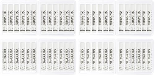 PATIKIL White Oil Pastels, 24Pcs Soft Oil Crayons Creamy Pastels Stick Art Supplies for Art Painting Drawing Blending Graffiti for Artists Beginners (Pack of 2) - color: White