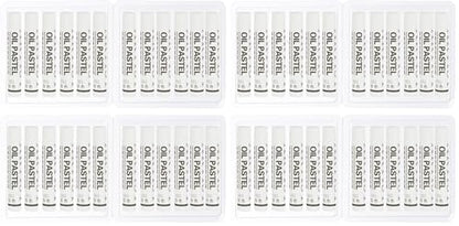 PATIKIL White Oil Pastels, 24Pcs Soft Oil Crayons Creamy Pastels Stick Art Supplies for Art Painting Drawing Blending Graffiti for Artists Beginners (Pack of 2) - color: White