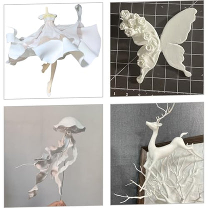 Air Dry Clay Lightweight, Flexible Modeling Clay for Adults Arts and Crafts | Professional & Moldable, Soft & No-Stick, Polymer Clay for Sculpting, Molding,Anime Figures,Making Costumes,DIY Projects - color: White
