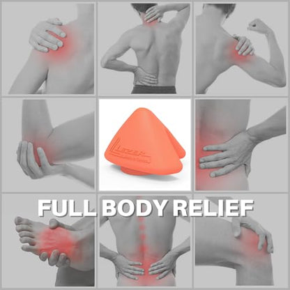 LEZER Large Trigger Massage Point, Manual Massage Ball, Hip Hook, Muscle Knot Release Tool, Deep Tissue Relief, Hip Flexor Iliacus Back Psoas Hand Foot Myofascial Physical Therapy, 3.5 inｘ3 in, Orange - style: 04 - Large Trigger Orange
