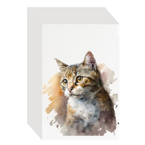 100PCS 5.5x8.5 Watercolor Paper Bulk, 140lb/300g Cold Press Thick Water Color Paper Pad for Child Adult, White Art Paper for Drawing Painting Markers Gouache, Textured Cotton Paper Sheets - color: White-100pcs, size: 5.5x8.5