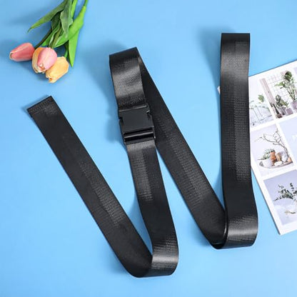 Physical Therapy Strap, Extremity Mobilization Belt, Manual Traction Strap, Adjustable Stretch Straps for Stretching Yoga Leg Shoulder Exercise - color: Black